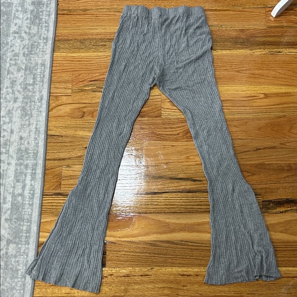 Forever 21 Light Gray Ribbed Pants flared - Picture 3 of 4